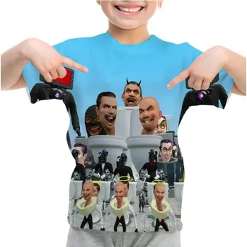 Dívčí tričko Trička s motivem Skibidi Toilet Varianta: Armáda (fkj-0227-35), Velikost: XXL