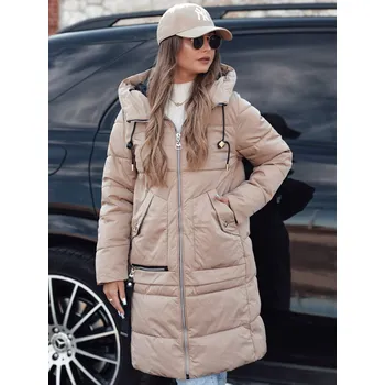 DStreet Norffi TY4662 béžový Dámský kabát DStreet Norffi TY4662 béžový