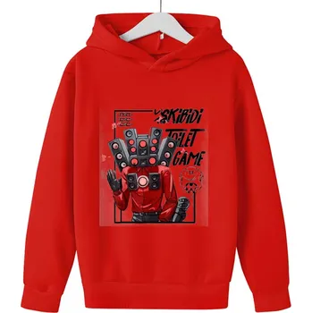 Chlapecký svetr Mikiny s motivem Skibidi Toilet Barva: Červená, Velikost: 110