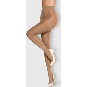 Dámské punčochy Kompresní silonky Mona Relax 40 den Plus size Velikost: XL, Barva: Hnědá