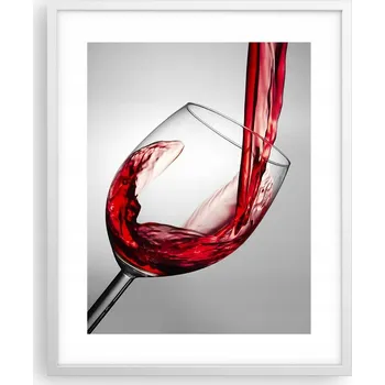 Obraz Obraz plakát na zeď v bílém rámu 40x50 sklenice plakáty do obýváku
