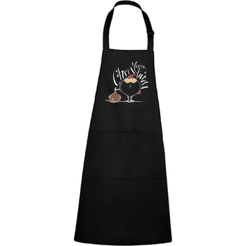 Kuchyňská zástěra DOBRÝ TRIKO Zástěra s potiskem Santa s dárky Barva: Černá