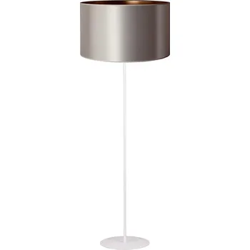 Lampička Duolla - Stojací lampa CANNES 1xE27/15W/230V pr. 45 cm stříbrná/měděná/bílá