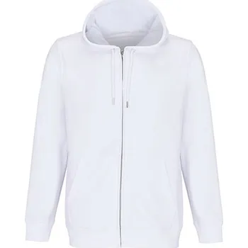 Pánská móda SOĽS Calipso Unisex mikina s kapucí na zip SL04237 Bílá XXL