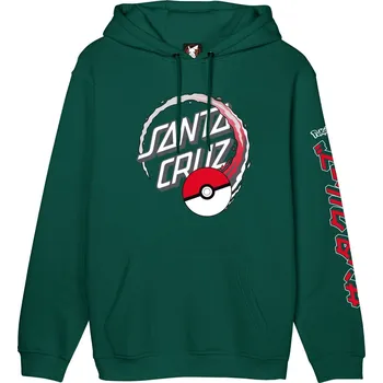 Pánská mikina santa cruz Pánská mikina poke ball dot hood alpine green