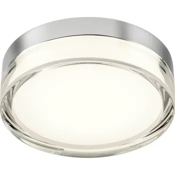 Redo Stropní LED svítidlo FRISBI, 8W, Ø 150 mm, IP44 Barva: Chrom, Teplota světla: 4000K - denní bílá