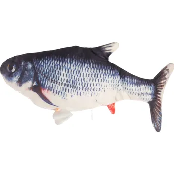 Hračka pro kočku Flamingo Flounder Elektronická hračka pro kočky Ryba Šedá 29cm