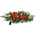Vánoční dekorace Girlanda s červenou poinsetií 10x LED 60 x 25 cm