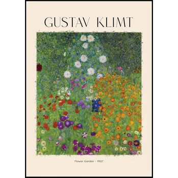 Plakát Jen tak z lásky Gustav Klimt - Květinová zahrada Rozměr plakátu: A4 (21 x 29,7 cm)