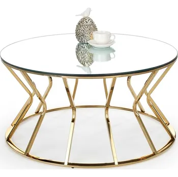 Nábytek Konferenční stolek AFINA 90 cm zlatý