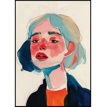 Plakát Jen tak z lásky Plakát Dívka s modrými vlasy Rozměr plakátu: A4 (21 x 29,7 cm)