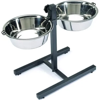 Miska pro psa CAMON DVOJMISKA SE STOJANEM Barva: 2550 ml, Velikost: L 25 cm