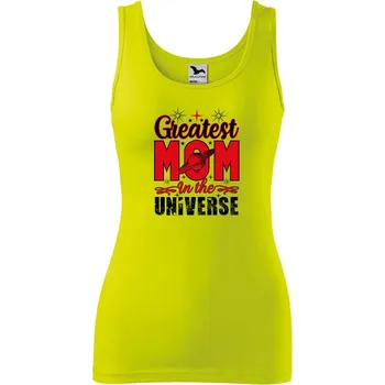 DOBRÝ TRIKO Dámské tílko s potiskem Greatest mom Velikost: M, Barva: Limetková