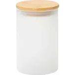 Skleněná dóza s bambusovým víčkem - 600 ml sublimace termotransfer