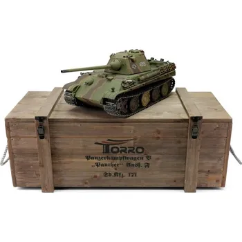 RC model tanku TORRO RC tank 1:16 Panther F kamufláž (BB, PROFI kovový model)
