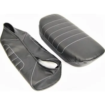 Sedlo na kolo MOTOMAX, s.r.o. Potah sedla prošitý černý BABETTA STAR 134, STELLA (originál sedlo) *M