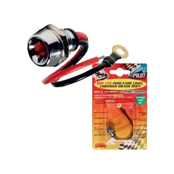 Držák SPZ Dekorativní LED světla barva světla červená/kryt chrom