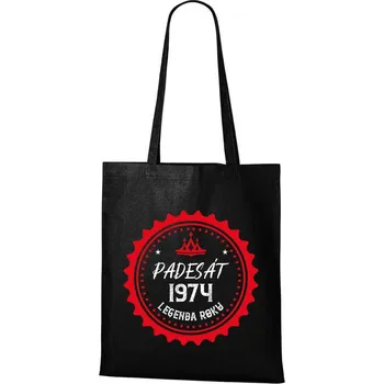 Nákupní taška DOBRÝ TRIKO Bavlněná taška s potiskem Legenda padesát Barva: Černá