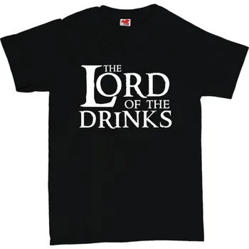 Žertovný předmět The Lord of the Drinks - pánské tričko s potiskem M černá - black Žlutá - 418