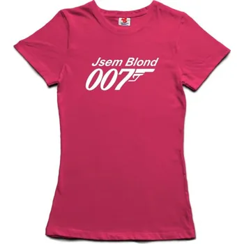 Žertovný předmět Jsem blond - dámské tričko s potiskem S červená - red Bílá - 401