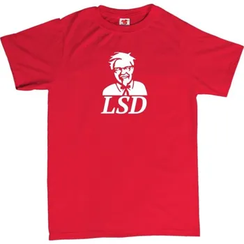 Žertovný předmět LSD - pánské tričko s potiskem M červená - red Bílá - 401