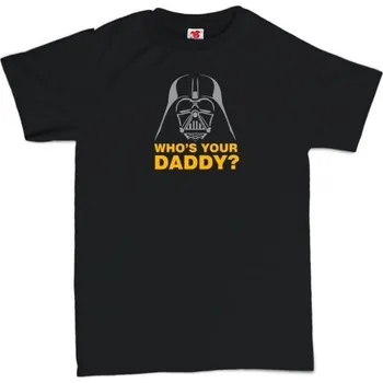 Žertovný předmět Who´s your daddy? - pánské tričko s potiskem L černá - black Žlutá - 418