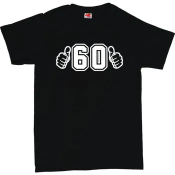 Žertovný předmět Narozeninové tričko - 60 let S černá - black Bílá - 401