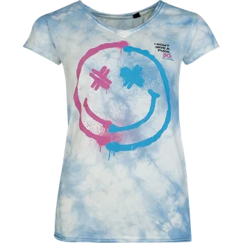 Dámské tričko Tričko z Electric Callboy - Fuck Boi - Ženy - modrá/bílá