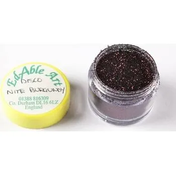 Jedlá dekorace na dort Třpyt dekorační disco Nite Burgundy