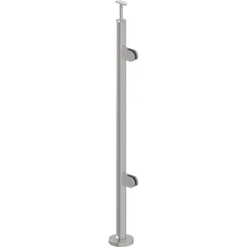 Zábradlí Hahn Steel Pravý sloupek nerezový se dvěma držáky na sklo Těsnění pro sklo: 8,76mm