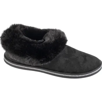 Dámská obuv Černé dámské pantofle s kožíškem Skechers Cozy Campfire - Winter Nights 169012-BBK Velikost: 39