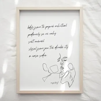 Plakát Jen tak z lásky Plakát Báseň - Divoké rty Rozměr plakátu: A4 (21 x 29,7 cm), Varianta básně pro něho/pro ni: Pro ni