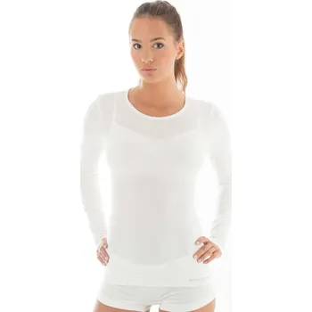 Dámské oblečení Brubeck dámské tričko s dlouhým rukávem Comfort wool Barva: Bílá, Velikost: S
