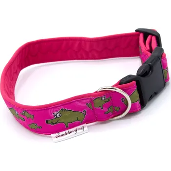 Obojek pro psa Pamlskový Ráj Obojek pro psa - divočák Barva: růžová