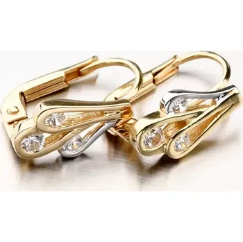 Náušnice Dámské náušnice zlato mix 585 zirkon 42-32041