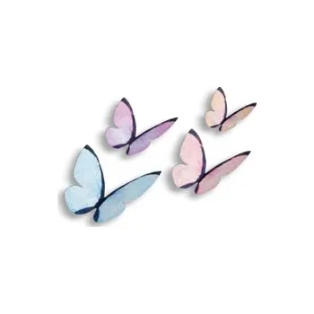 Jedlá dekorace na dort Jedlá dekorace (jedlý papír) - MOTÝL - celé balení/ 87 ks