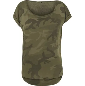 Build Your Brand Dámské tričko BY064 Olive Camo XS