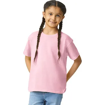 Dívčí tričko Gildan Dětské bavlněné triko G3000K Light Pink S (110/116)