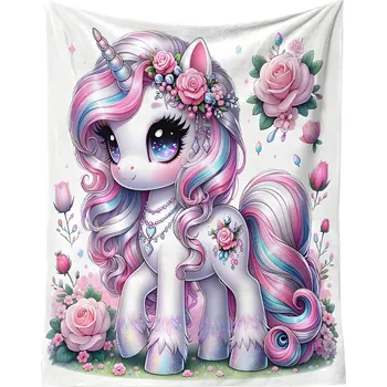 deka Excellent Mikroplyšová hřejivá deka bílá 150x200 cm - Křišťálový jednorožec