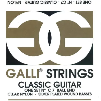 Struna pro kytaru a smyčcový nástroj Galli C007 Nylon Ball End Normal + prodloužená záruka 3 roky