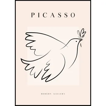 Plakát Pablo Picasso - Holubice míru 30 x 40 cm