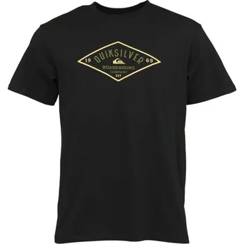 Pánské tričko Pánské bavlněné triko Quiksilver DIAMOND LOGO SS S Černá, Bílá