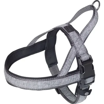 Postroj pro psa Nobby LINEN DELUXE norský postroj M-L šedá