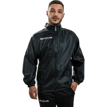 Pánská mikina Givova šusťáková bunda Rain - černá XL