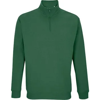 Pánská mikina SOĽS Conrad Unisex mikina se 1/4 zipem SL04234 Bottle green XL