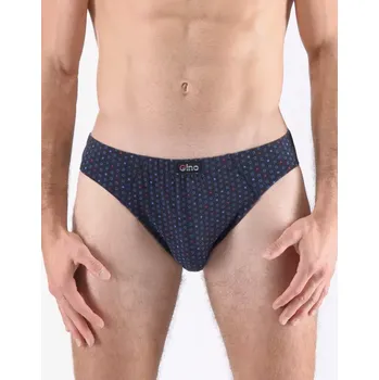 Slipy GINA pánské slipy s úzkým bokem, úzký bok, šité, s potiskem 70071P lékořice brandy 50/52