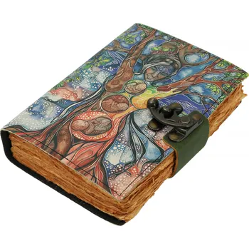 Leather Journals Ručně vyráběný kožený zápisník "Požehnání ženského lůna" - Outlet