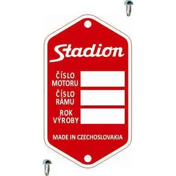 Ostatní Typový štítek s nýty STADION /S11/S22/S23