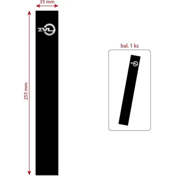 Karburátor MOTOMAX, s.r.o. Nálepka nádrže ZVL černá - stříbrný potisk *M