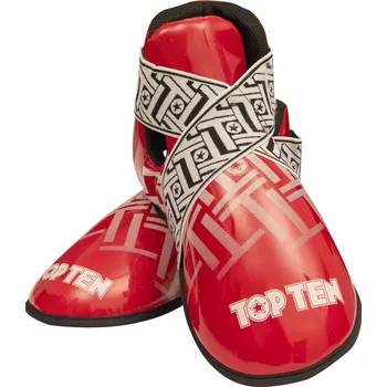 Chránič holeně pro bojový sport Chrániče nohou Top Ten SuperLight glossy Prism - červená, 3067-prism M